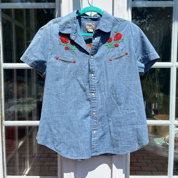 Polo by Ralph Lauren Mila Embroidered Chambray Shirt NWT - Picture 10 of 14